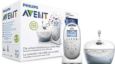 Philips Avent SCD580/00 Baby Monitor con Tecnologia DECT, Elimina Interferenze Audio, Interfono, Luce Notturna Stellata