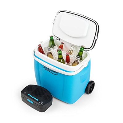 Auna Picknicker Trolley - Borsa Frigo Portatile con Altoparlante Cassa Bluetooth, 36 Litri, AUX, Maniglia di Trasporto e Ruote, Blu