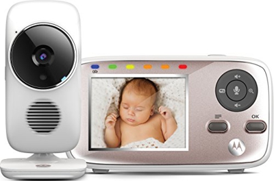 Motorola MBP667 Connect - Wi-Fi baby monitor video con schermo LCD a colori da 2.8", modo eco e rileva rumori, movimento e temperatura, Bianco
