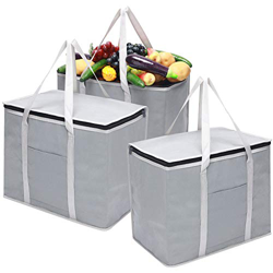 Borsa Termica 30L versione aggiornata della doppia cerniera Borsa Termica Porta Pranzo, picnic, spesa, consegna pasti, Borsa frigo grande capacità (3  precio