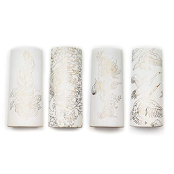 Set di 4 deumidificatori Gold piatti, in ceramica per il fissaggio al termosifone en oferta