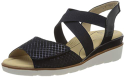 ARA Lugano, Sandali con Cinturino alla Caviglia Donna, Blu (Midnight, Blau 07), 42 EU en oferta