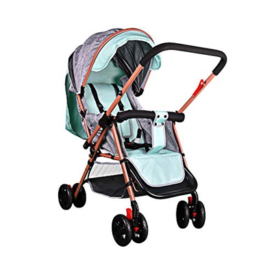 Passeggino Compatto, Maniglia Reversibile Regolabile Passeggino con Una Sola Mano, Passeggino per Bambini Leggero Reclinabile