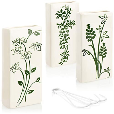 com-four® umidificatore 3X in Ceramica - evaporatore a radiatore per umidificare l'aria della Stanza - evaporatore ad Acqua con Gancio a S (Bianco - F