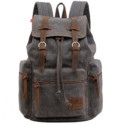 Vintage unisex casual zaino in pelle tela zaino Bookbag Satchel escursionismo zaino da viaggio all' aria aperta Shouder bag características