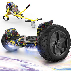 GeekMe Hoverboards Hoverkart 8.5", Fuoristrada per Tutti i Terreni, Altoparlante Bluetooth, luci a LED, Motore Potente, Regalo per Bambini e Adulti precio