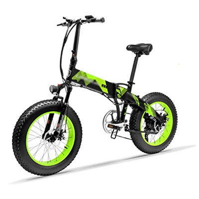 Bicicletta Elettrica Pieghevole da 20 Pollici con Ruote Larghe 4 " Motore da 500W/1000W Mountain Bike in Alluminio 48 V 10,4 Ah Batteria Litio Bici da