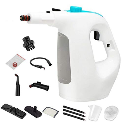 GNEGNI 3.6L Pulitore a Vapore Portatile, Grande capacità 1000W Multi-Multiuso con 11 Accessori per Rimuovere Macchie, Moquette, Tende, Seggiolini Auto