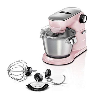 Bosch MUM9A66N00 OptiMUM - Robot da cucina extra forte, 1.600 Watt, ciotola in acciaio inox da 5,5 l, set professionale di pasticceria, mescolatore pl