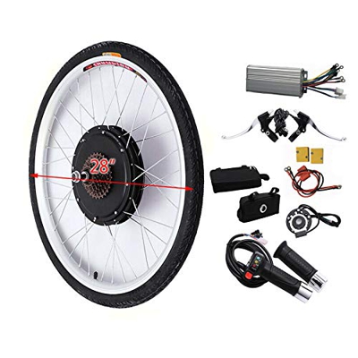 Kaibrite - Kit di conversione per bicicletta elettrica da 28", 48 V, 1000 W, per ruota posteriore