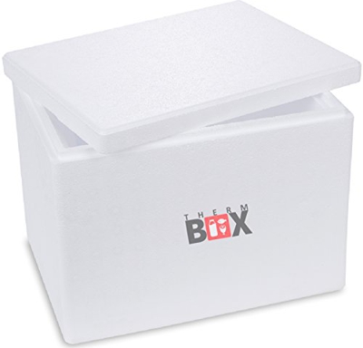 THERM BOX Scatola in polistirolo - Thermobox per alimenti e bevande - Scaldavivande in polistirolo (40x30x30cm - 19,58l volume) Riutilizzabile