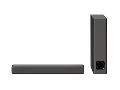 Sony HT-MT300 Soundbar compatta, Potenza 100W, Subwoofer wireless con settaggio a 2 vie, Bluetooth, NFC, USB, Nero