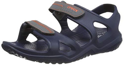 Crocs Swiftwater River Sandal Men, Punta Aperta Uomo, Blu (Navy/Slate Grey 4he), 43 EU
