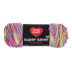 Red Heart Super Saver Yarn, Pooling – Papaya características