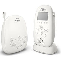 Philips AVENT SCD723/26 Babyfono DECT - Modalità Smart ECO, schermo LCD, base di ricarica, allarme vibrazione e piogga, modalità notte precio