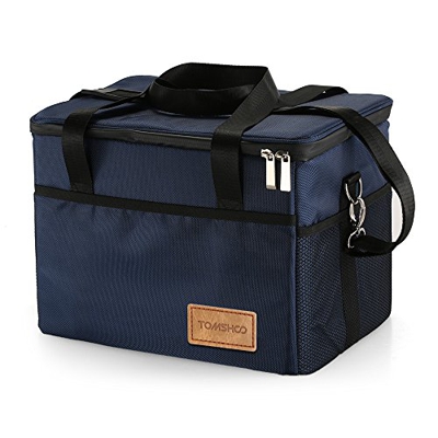 TOMSHOO Borsa Termica, Borsa Pranzo, Picnic Pieghevole Isoterma con Tracolla Grande capacità 10/18/28/37/47L per Campeggio, Scuola, Lavoro