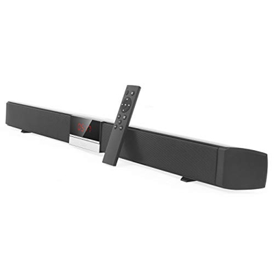 Novonova Soundbar TV/PC/Cellulare Portatile,Altoparlante 3D Surround Bass,Cablato con 4 Altoparlanti/Telecomando/Bluetooth Wireless & Uscita Cinema Ca