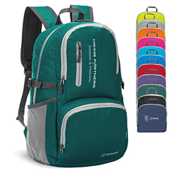 ZOMAKE Zaino Ripiegabile, Zaino Leggero Pieghevole, Zainetto Impermeabile per Uomo Donna Hiking Viaggio Trekking Città Sportivo (Verde Scuro) en oferta