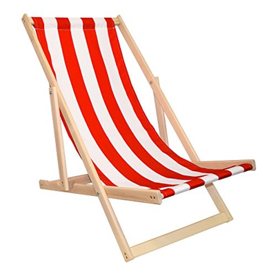 Primea - Sedia a sdraio da giardino, corpo in legno di faggio naturale, lettino prendisole disponibile in diversi colori