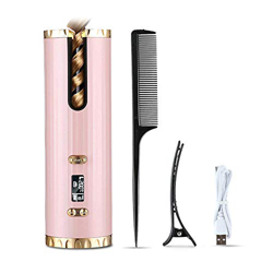 Ferro Arricciacapelli Automatico Intelligente, Arricciacapelli Ricaricabile e Senza Fili, 6 Temperature, 8-18s Timer, Rivestimento in Ceramica e Torma en oferta
