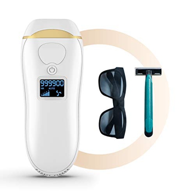 Epilatore Luce Pulsata, BAIVON IPL Epilatore Laser Professionale con 999.900 Flash per Donna e uomo, 2 Modalità 5 Livelli di Depilazione Indolore per 