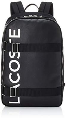 Lacoste NH3117, Zainetto Uomo, Nero/Bianco, Taglia unica
