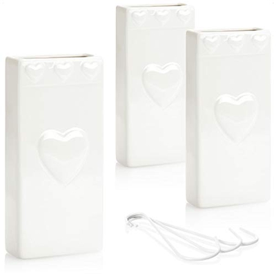 com-four® 3X umidificatore riscaldante - umidificatore con radiatore con Motivo a Cuore - evaporatore dell'Acqua di Riscaldamento in Ceramica - 320 ml