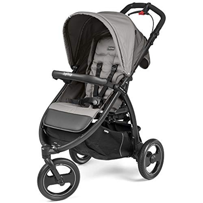 Peg Perego BOOK CROSS Passeggino 3 Ruote con Copertina e Parapioggia, Class Grey