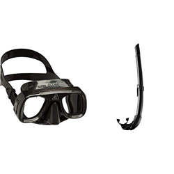 Cressi Superocchio, Maschera Subacquea Unisex – Adulto, Nero & Corsica, Snorkel Flessibile per Apnea, Pesca Subacquea, Snorkeling e Immersioni Unisex  en oferta