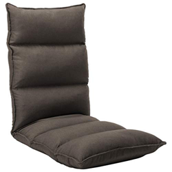 vidaXL Sedia a Sdraio da Terra Pieghevole Grigio Talpa in Tessuto en oferta