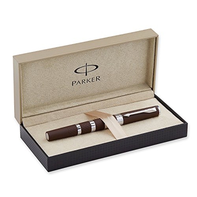 Parker S0959240 - Penna stilografica 5th Ingenuity Rubber and Metal C.C, marrone