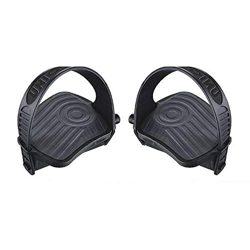 RMS Coppia Pedali Nero Cyclette - Ciclo Camera Filetto Grande 9/16 con Cinghie en oferta