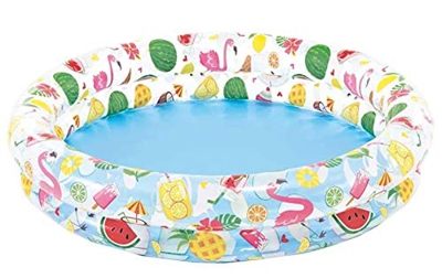 Joval® – Piscina tropicale Frutta e Fenicottero per bambini, 122 x 25 cm di diametro, con colori vivaci per giardino terrazzo o casa...