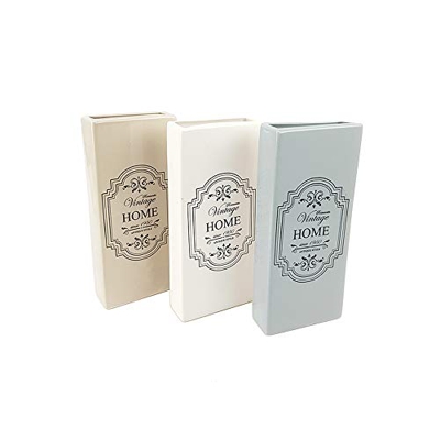 BUYSTAR Set 4 Umidificatori In Ceramica Per Termosifoni Stile Shabby Chic Vintage Home, 8,5x3x20 Cm, Colori Assortiti