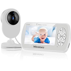 Baby Monitor, 4.3" Baby Monitor Video, Baby Monitor con Telecamera, Modalità VOX, Visione Notturna, Ninnananna, Monitoraggio Della Temperatura, Comuni precio