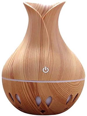 HOHOFAN Umidificatore con Diffusore di Oli Essenziali Mini Vaso, Design Silenzioso per Atomizzazione di Loni Negativi USB, Umidificatore da Tavolo per