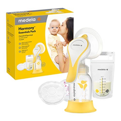 Medela Harmony Flex Essentials Pack - Tiralatte manuale con tecnologia a 2 fasi, compatto, leggero, ideale per viaggiare