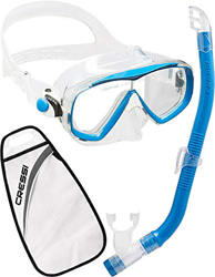 Cressi C/Set Estrella Vip Jr Combo Set Junior Maschera Estrella e Snorkel Top con Borsa, Trasparente/Blu, Taglia Unica en oferta