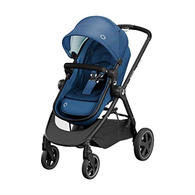 Maxi-Cosi Zelia 2 Passeggino 0-22 Chili Reclinabile e Reversibile, Compatto e Richiudibile con Una Mano, Passeggino Duo con Carrozzina Inclusa, Essent