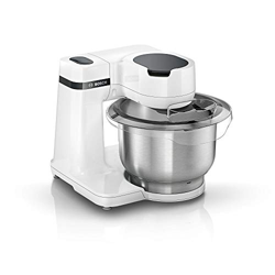 Bosch MUMS2EW00 - Robot da cucina MUM serie 2, 700 W, ciotola in acciaio inox da 3,8 l, 4 livelli di funzionamento, fase di attimo, set di patisserie  en oferta