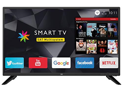 Trevi 3208Sm00 Litriv 3208 Smart Televisore Smart TV 32" HD con Decoder Digitale Dvbt-T2 e Satellitare Dvbs-S2, Sistema Operativo Android, Risoluzione
