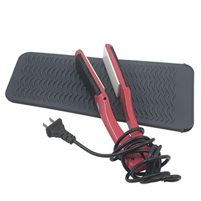 Eurobuy Tappetino in silicone resistente al calore, per lisciare i capelli, resistente al calore, tappetino da viaggio per lo styling dei capelli, str