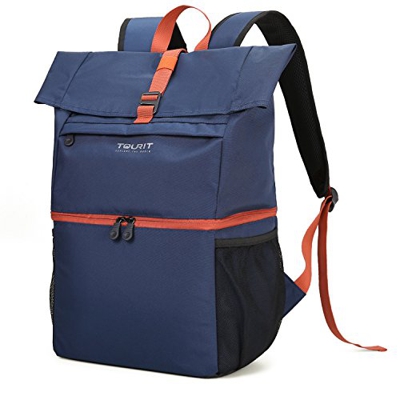 TOURIT Zaino Termico da 23L Doppio Strato Zaino Frigo per Pranzo Zaino per Portatile Borsa Frigo Pranzo Ufficio Blu Scuro