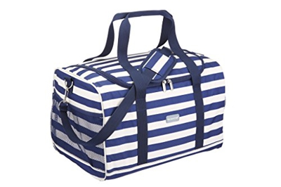 Kitchencraft, Borsa frigo, Tema “We Love Summer”, Extra-Large, con Righe Blue Stile Mare, 30 Litri
