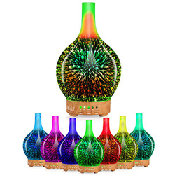 [2020] Diffusore di oli essenziali girevole,per aromaterapia,con timer,diffusore di aromi a ultrasuoni senza BPA,100ml Cool Mist umidificatore,7 luci  precio