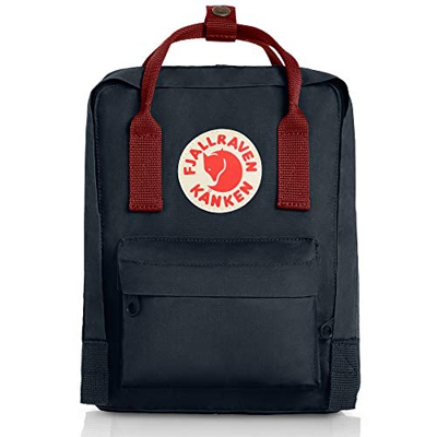 Fjällräven Kånken Mini Zaino Unisex, 100% Vinile, 7 litri, Nero (Negro Ox Rojo), 20 x 13 x 29 cm