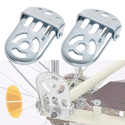 SUPEROK Bike Pedali per Bicicletta,1 Paio di pedane per Bicicletta Pieghevole per Bambini, Bicicletta ripiegata Posteriore poggiapiedi Ciclismo Access