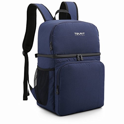 TOURIT Zaino Termico Frigo 28L Doppi Strati Borsa Termica Pranzo per Campeggio, Picnic, Tutti i Giorni (Blu)