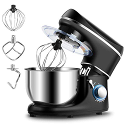 GOPLUS Impastatrice Planetaria con 3 Fruste,1300 W,10 Velocità Variabile,5,5L, Acciaio Inossidabile, Resistente e Multifunzionale, con Ciotola e Coper precio