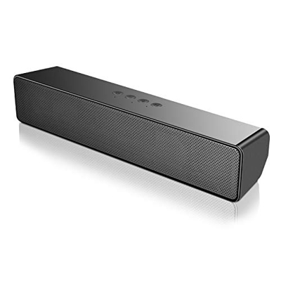 SAKOBS Altoparlanti per computer Bluetooth PC Soundbar, Stereo USB Powered Mini Sound Bar Speaker per PC Tablet Desktop Cellulare Laptop con due altop